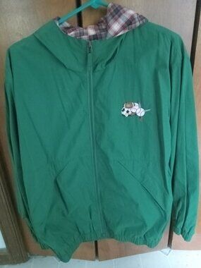 Vintage Lands End Green Windbreaker Jacket - UNISEX